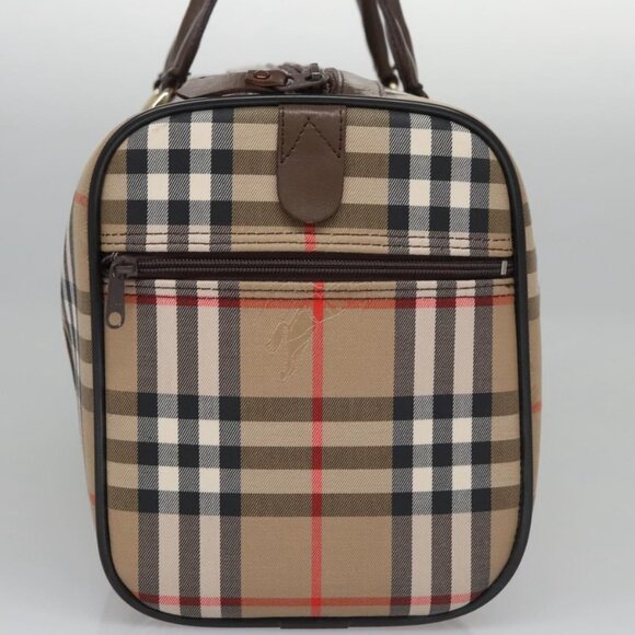 Burberrys Nova Check Boston Bag Canvas Beige - Picture 4 of 16